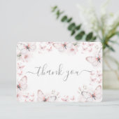 Butterfly Flat Hartelijk dank Bedankkaart (Staand voorkant)