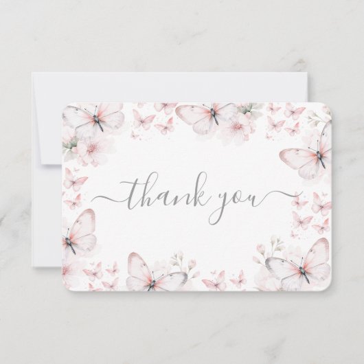 Butterfly Flat Hartelijk dank Bedankkaart (Voorkant)