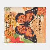 Butterfly Fleece Blanket 1 Timothy 4:12 Deken (Voorkant (Horizontaal))