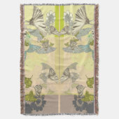 Butterfly Fleece Blanket Deken (Voorkant Verticaal)