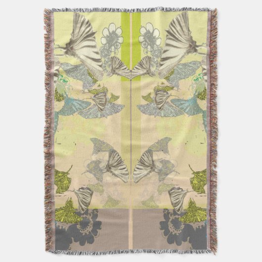 Butterfly Fleece Blanket Deken (Voorkant Verticaal)