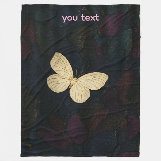 Butterfly Fleece Blanket Deken (Voorkant)