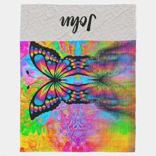 Butterfly Fleece Deken (Voorkant)