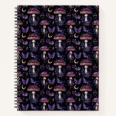 Butterfly, Floral and Mushroom Celestial Pattern Notitieboek (Voorkant)