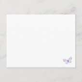 Butterfly Floral Baby shower Advies Informatiekaartje (Achterkant)