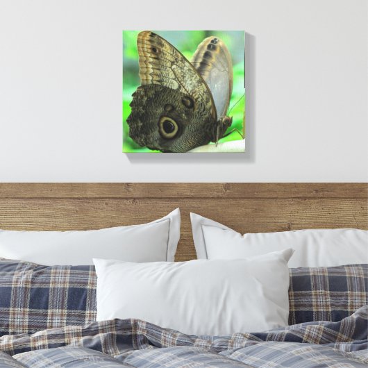 Butterfly Floral  Canvas Print (Insitu (Slaapkamer))
