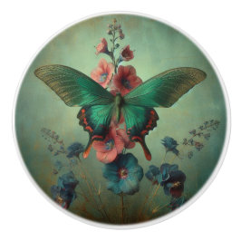 Butterfly Floral Ceramic Pull Keramische Knop