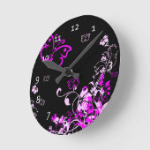 Butterfly Floral Clocks Ronde Klok (Hoek)