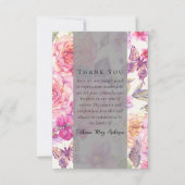 Butterfly Floral Foto Sympathy Begrafenismonument Bedankkaart (Voorkant)