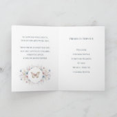 Butterfly Floral Funeral Program Template Kaart (Binnen)
