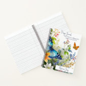 Butterfly floral gepersonaliseerd gebedsjournaal notitieboek (Binnen)