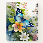 Butterfly floral gepersonaliseerd gebedsjournaal notitieboek (Achterkant)