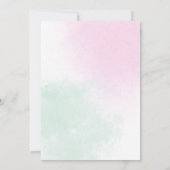 Butterfly Floral Girl Birthday Invitation Kaart (Achterkant)