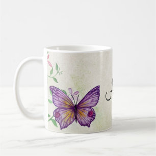 Butterfly - Floral Koffiemok