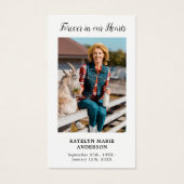 Butterfly Floral Memorial begrafenisgebed Kaart (Voorkant)