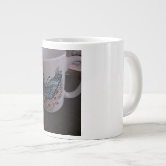 butterfly floral mug grote koffiekop (Voorkant rechts)
