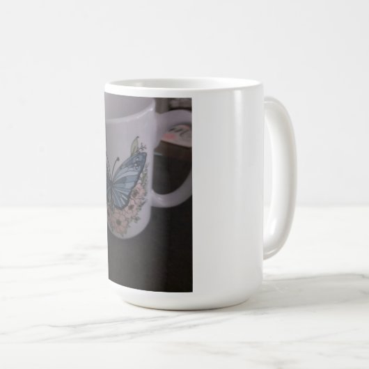 butterfly floral mug koffiemok (Voorkant rechts)