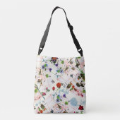  Butterfly Floral Paris Street Waterverf Crossbody Tas (Achterkant)