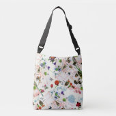  Butterfly Floral Paris Street Waterverf Crossbody Tas (Voorkant)