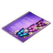 Butterfly Floral Personalized Prayer Journal Notitieboek (Linkerzijde)
