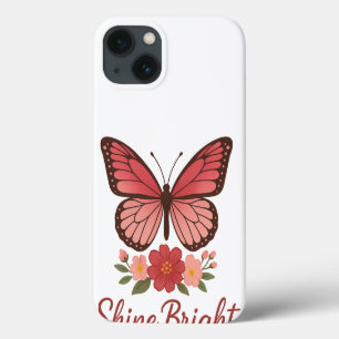 Butterfly & Floral Quote Esthetisch – iPhone Case-Mate iPhone Case