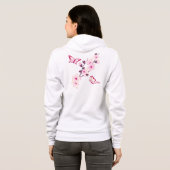 Butterfly Floral roze Cherry Blossom Hoodie (Achterkant volledig)