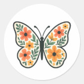 Butterfly Floral  Stickers (Voorkant)