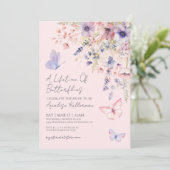 Butterfly Floral Vrijgezellenfeest Kaart (Staand voorkant)