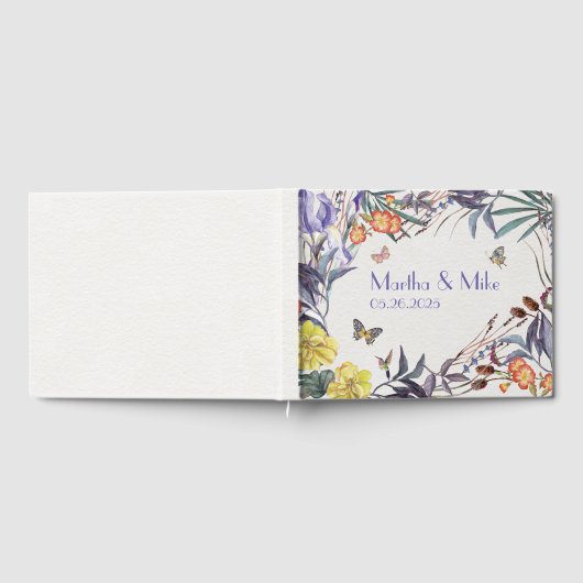 Butterfly Floral Wedding Guest Book Gastenboek (Volledig)