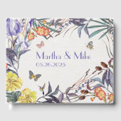 Butterfly Floral Wedding Guest Book Gastenboek (Voorkant)