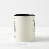 Butterfly Floral Wreath Two-Tone Coffee Mug Mok (Midden)