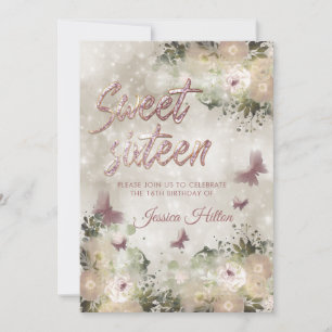 Butterfly florale tuinzoet zestien kaart