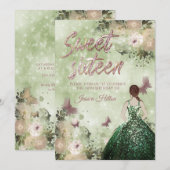 Butterfly florale tuinzoet zestien kaart (Voorkant / Achterkant)