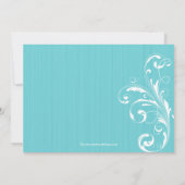 Butterfly flourish Vrijgezellenfeest Invite Turquo Kaart (Achterkant)