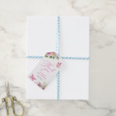 Butterfly Flower Bedankt Baby shower Cadeaulabel (Met Touw)