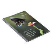 Butterfly Flower Bible Verse Prayer Journal Notitieboek (Rechterzijde)