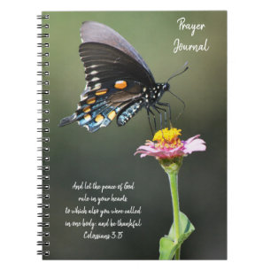 Butterfly Flower Bible Verse Prayer Journal Notitieboek