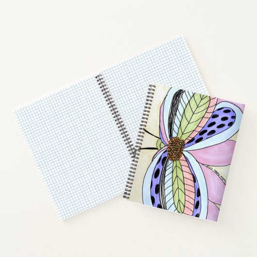 Butterfly Flower Blank Notitieboek (Binnen)