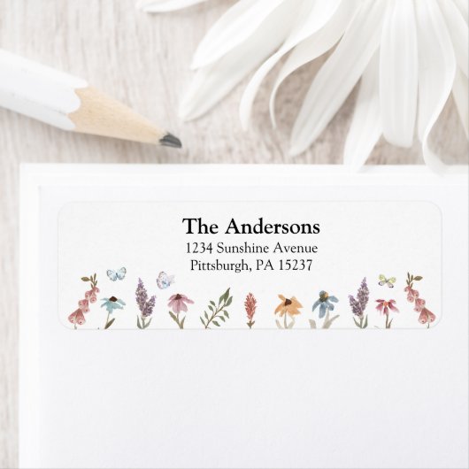 Butterfly Flower Garden Return Label (Insitu)