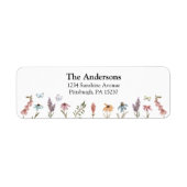 Butterfly Flower Garden Return Label (Voorkant)