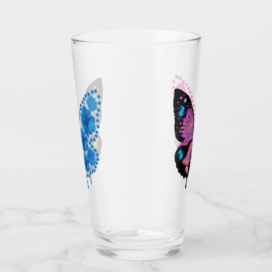 butterfly flower glas (Rechts)