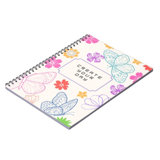 Butterfly & Flower Motivational Journal Notitieboek (Linkerzijde)