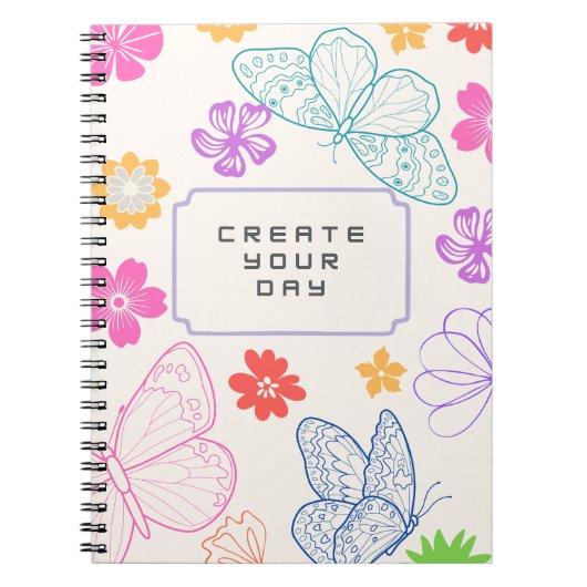 Butterfly & Flower Motivational Journal Notitieboek (Voorkant)