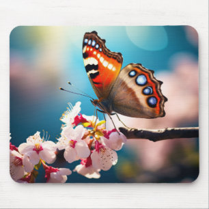 Butterfly Flower Natuur Serene Tranquil Muismat
