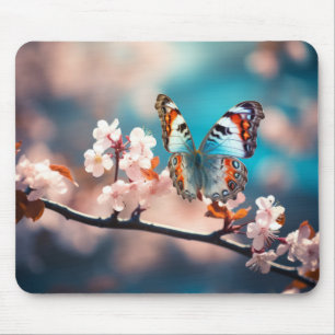 Butterfly Flower Natuur Serene Tranquil Muismat