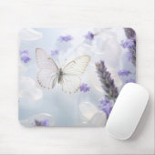 Butterfly Flower Natuur Serene Tranquil Muismat (Met muis)