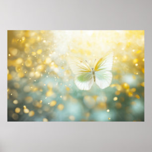Butterfly Flower Natuur Serene Tranquil Poster