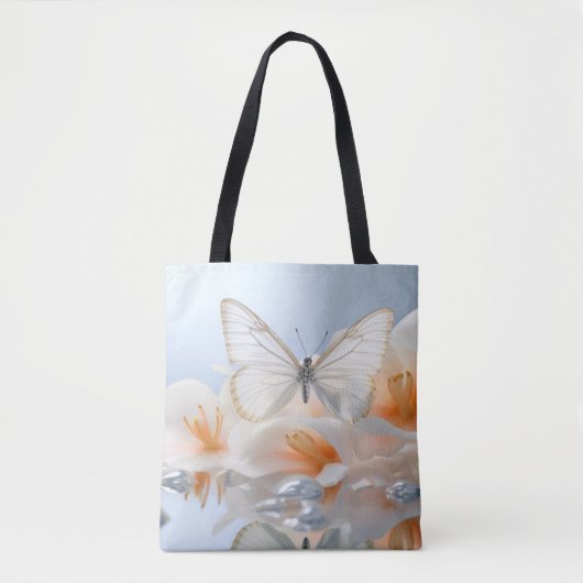 Butterfly Flower Natuur Serene Tranquil Tote Bag (Voorkant)
