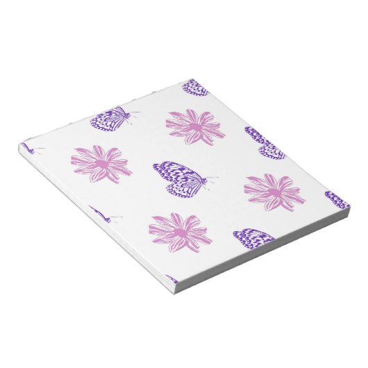 Butterfly & Flower Notitieblok (Schuin)