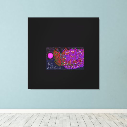 Butterfly Flower on Water Canvas Afdruk (Insitu (Houten vloer))